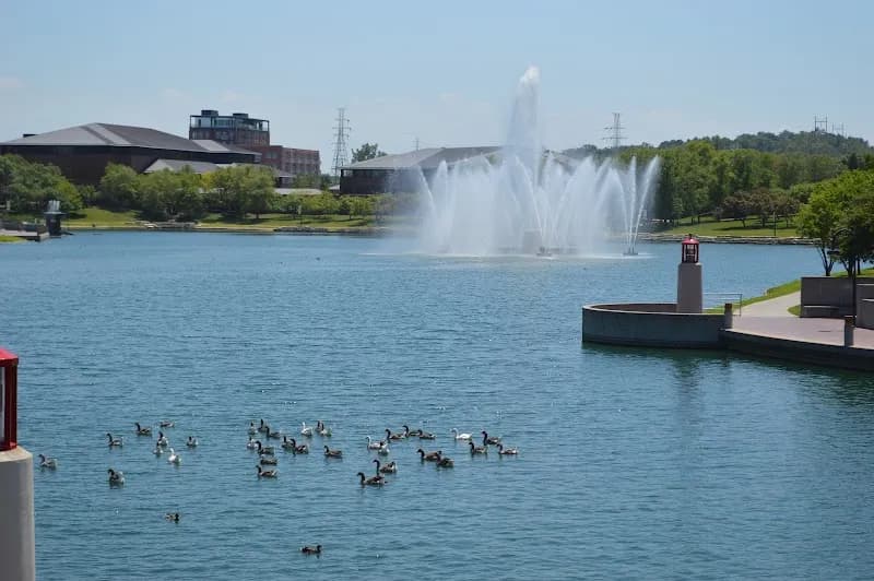 View of Heartland of America Park at The RiverFront in Omaha, NE