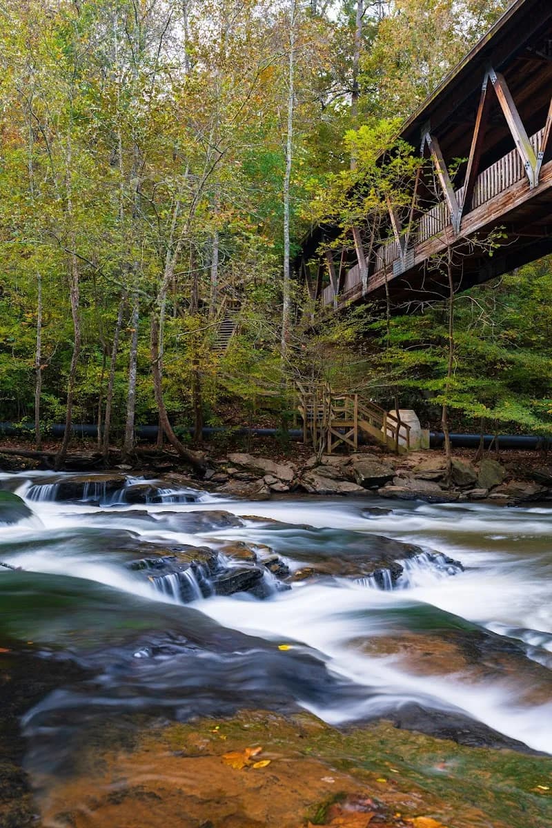 Historic Roswell Mill Covered Bridge historical landmark in Roswell, GA