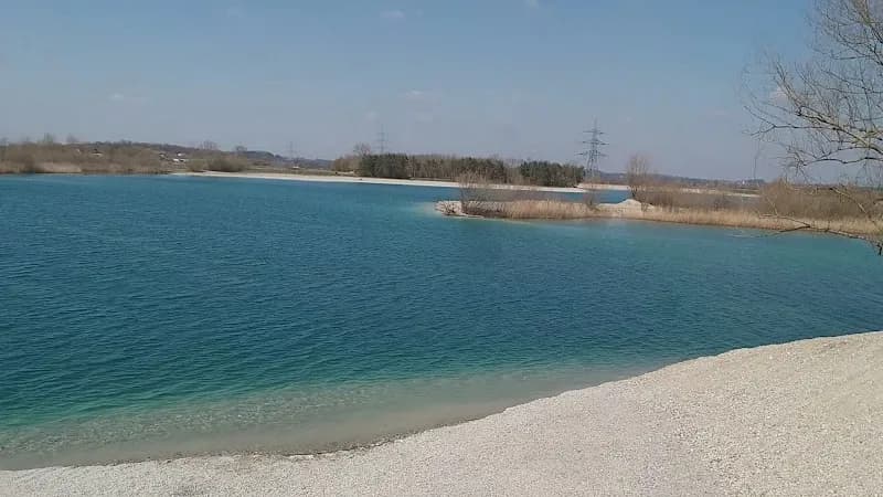 View of Hollerner See in Unterhaching, BY