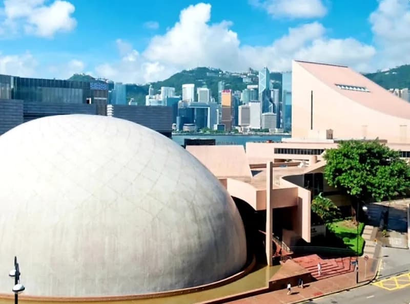 View of Hong Kong Space Museum in Hong Kong, HK