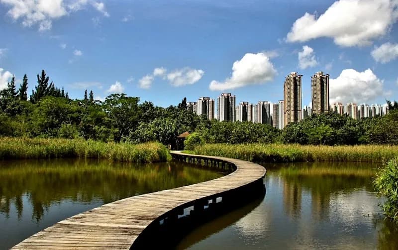 View of Hong Kong Wetland Park in Hong Kong, HK