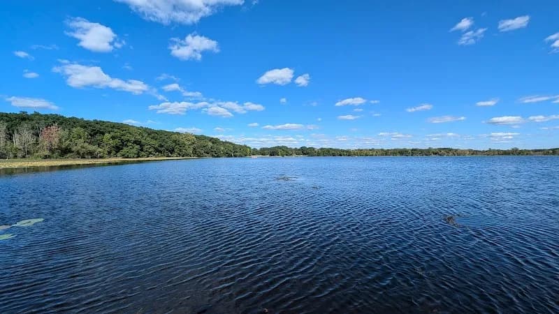View of Independence Lake County Park in Ann Arbor, MI