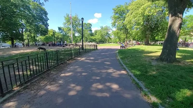 View of Irving Square Park in Brooklyn, MI