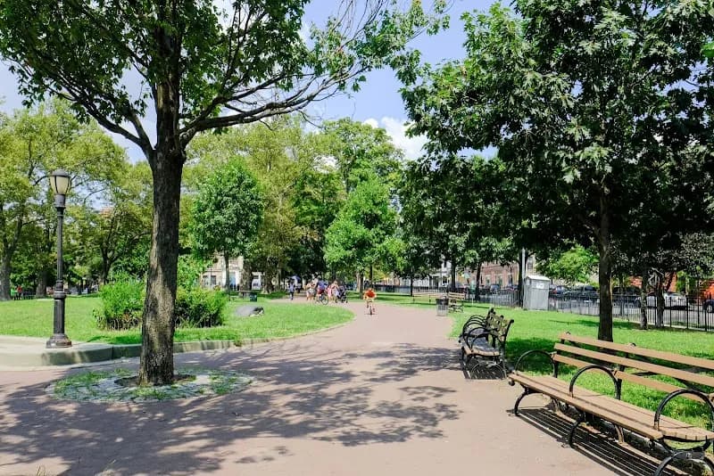 View of Irving Square Park in Brooklyn, MI