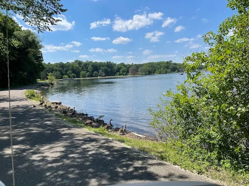 View of Island Lake Recreation Area in Brighton, MI