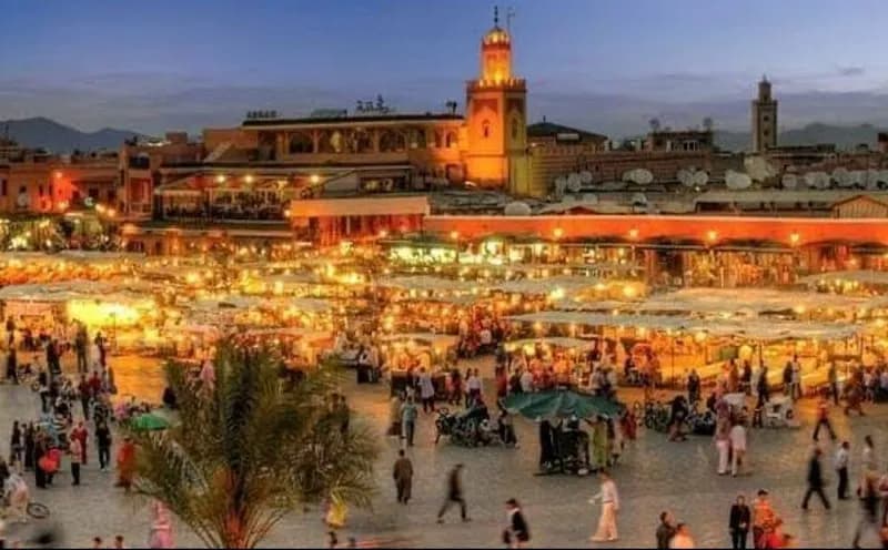 Jemaa el-Fnaa cultural landmark in Marrakech, MRK