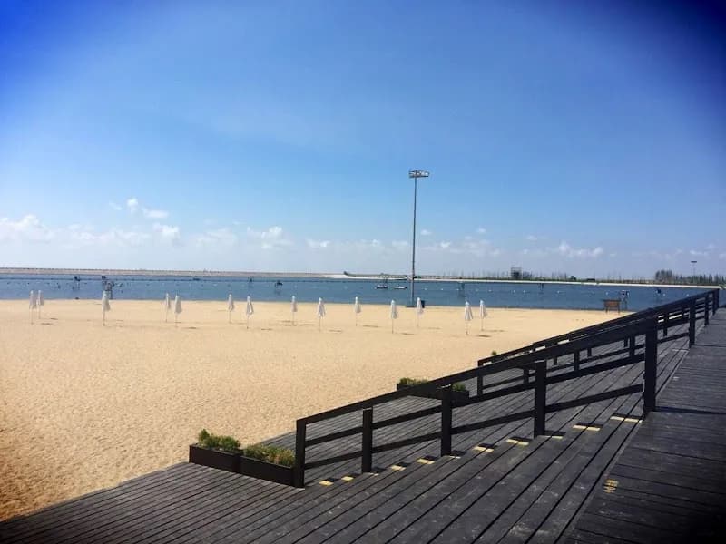View of Jinshan City Sand Beach in Jinshan, SH