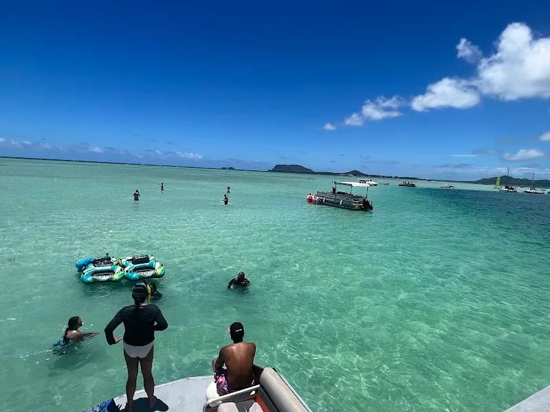 View of Kaneohe Sandbar in Oahu, HI