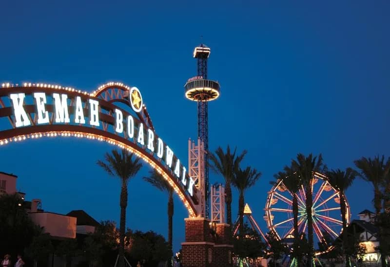 View of Kemah Boardwalk in Clear Lake, TX