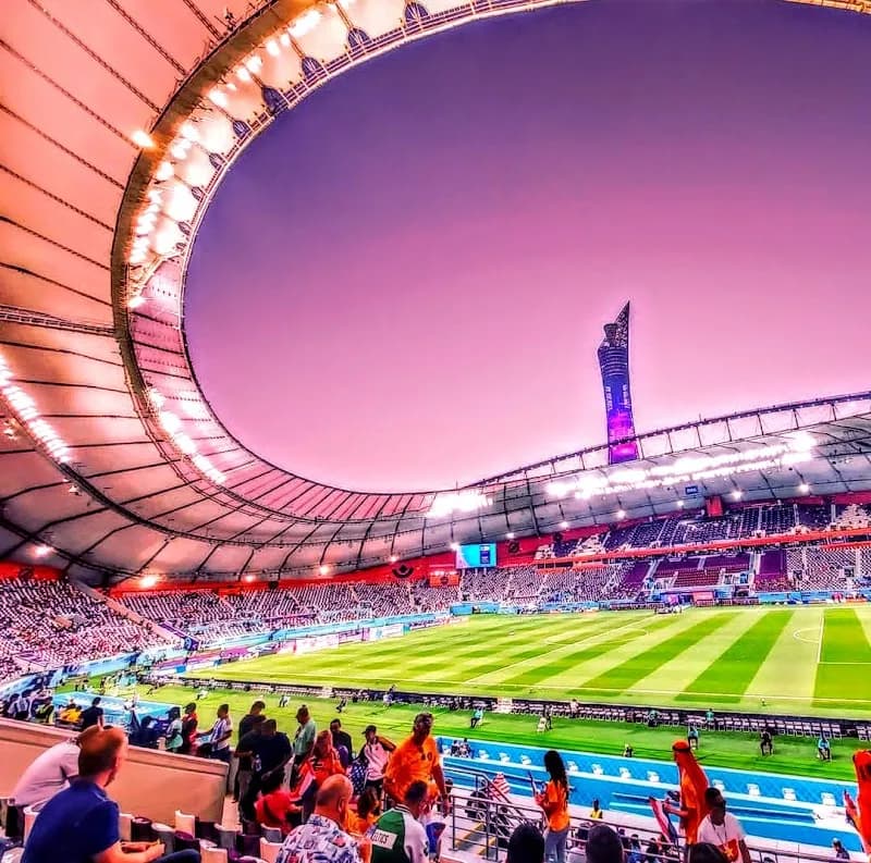 View of Khalifa International Stadium in Al Rayyan, QA