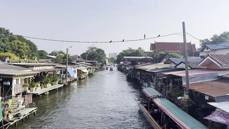 View of Khlong Bang Luang Market in Bang Na, BKK