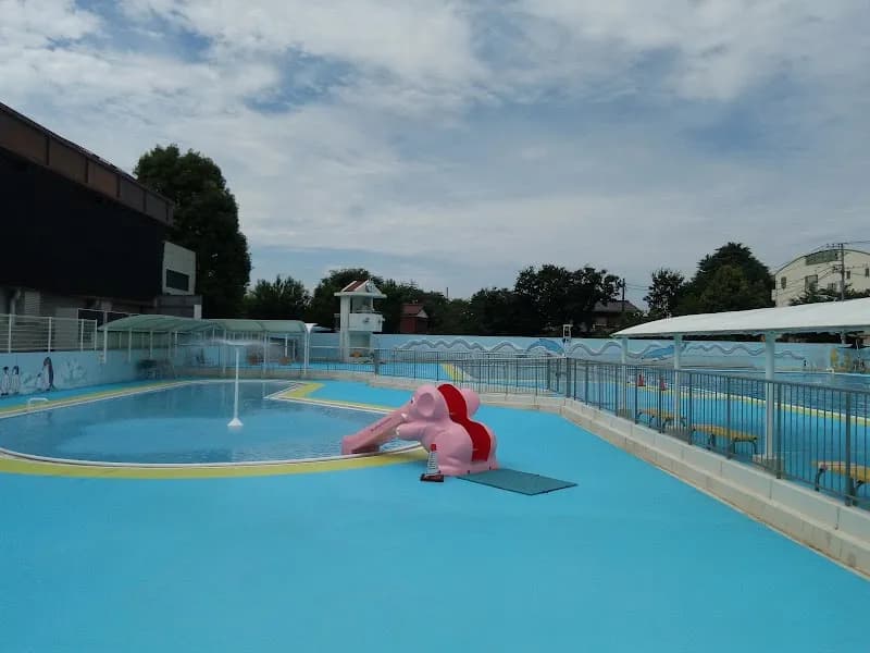View of Komae City Swimming Pool in Komae, Tokyo