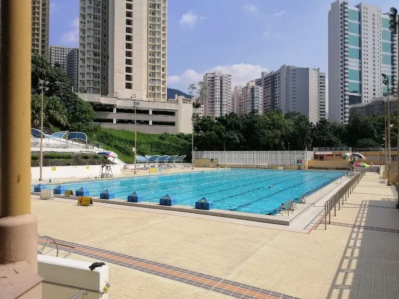 View of Kwai Chung Swimming Pool Complex in Kwai Tsing, HK