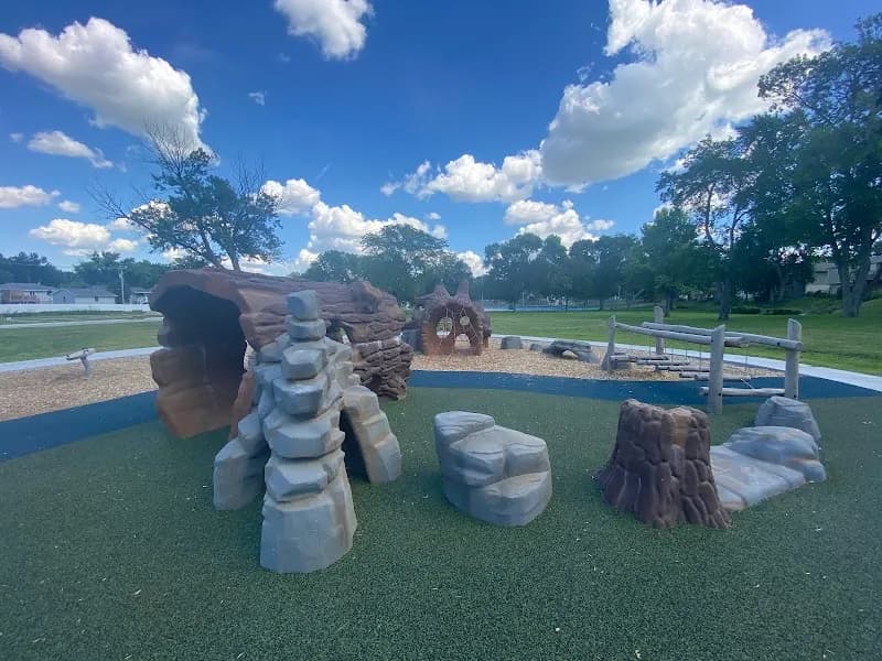 View of La Vista Central Park East Public Tennis Courts in La Vista, NE
