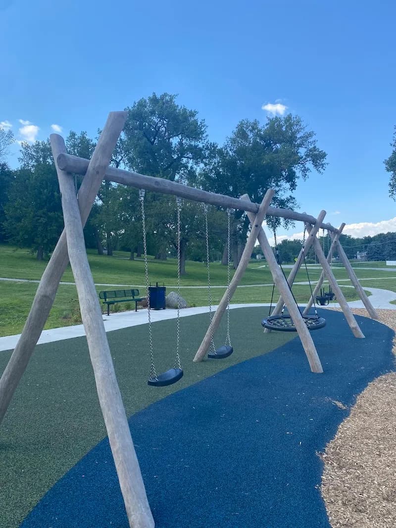 View of La Vista Central Park East Public Tennis Courts in La Vista, NE