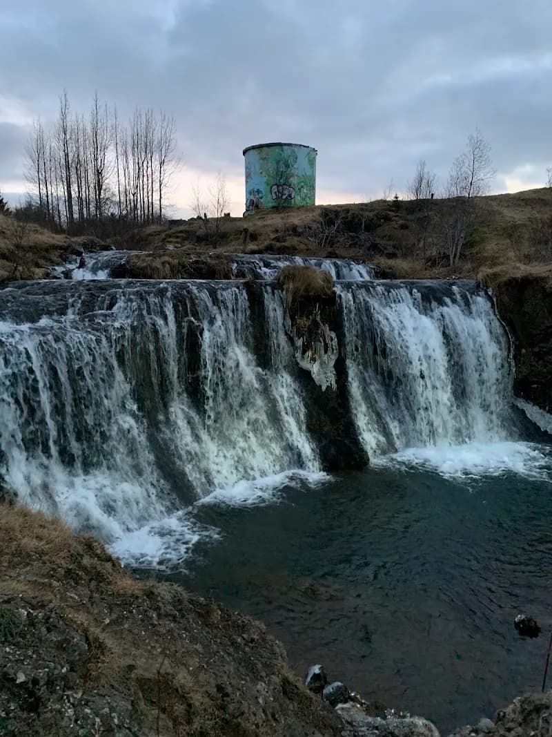Álafoss Waterfall tourist attraction in Kópavogur, CR