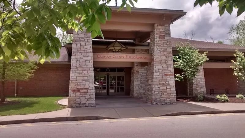 View of LaGrange Branch- Oldham County Public Library in La Grange, KY