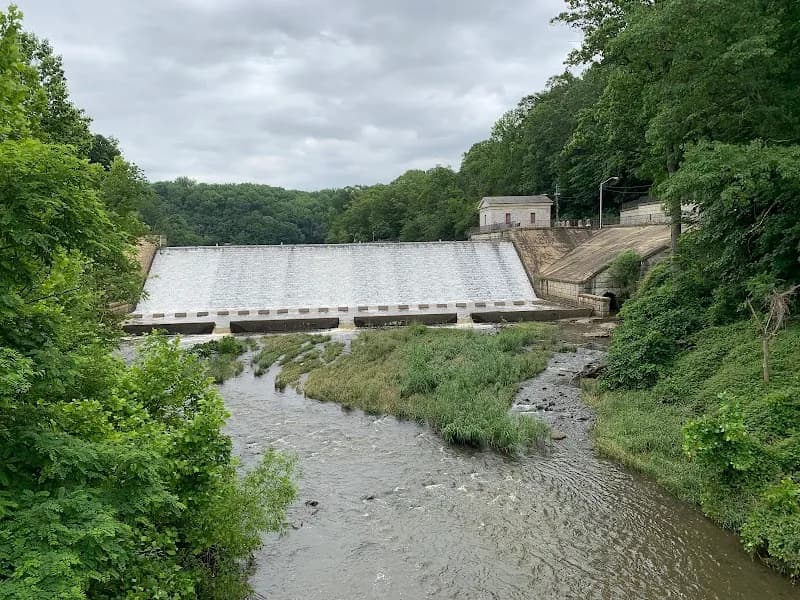 View of Lake Roland Park in Baltimore, MD