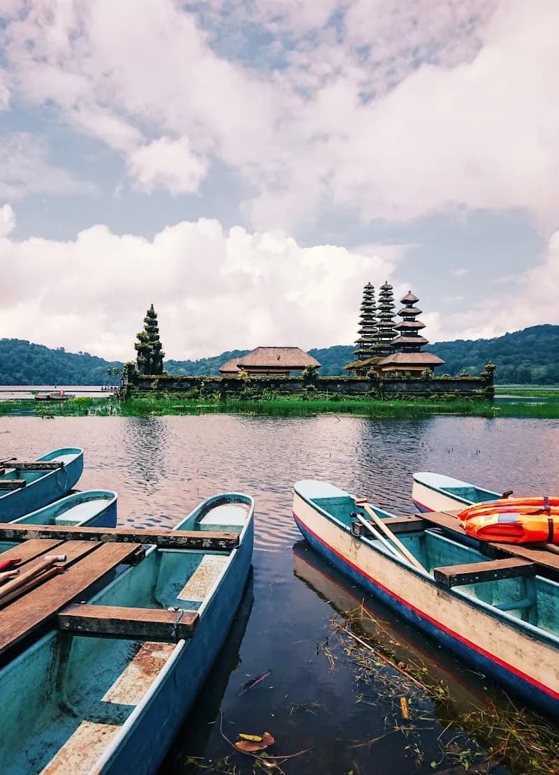 View of Lake Tamblingan in Jatiluwih, Bali