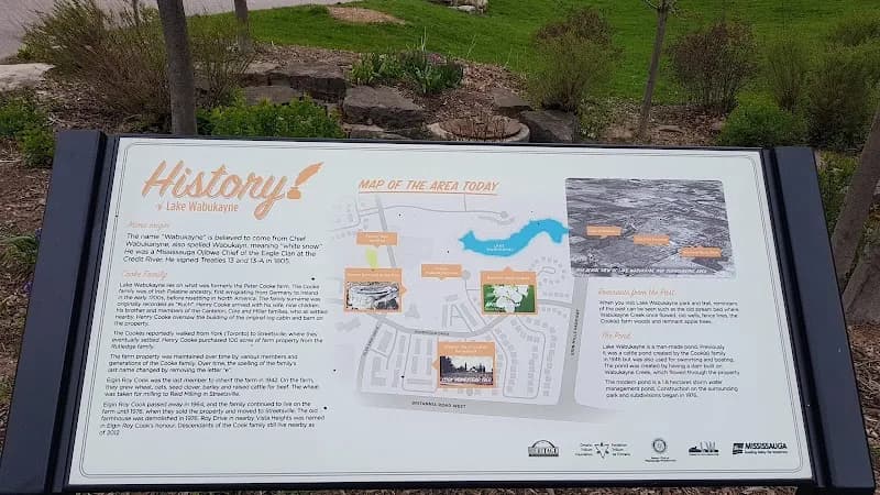 View of Lake Wabukayne Park in Mississauga, ON