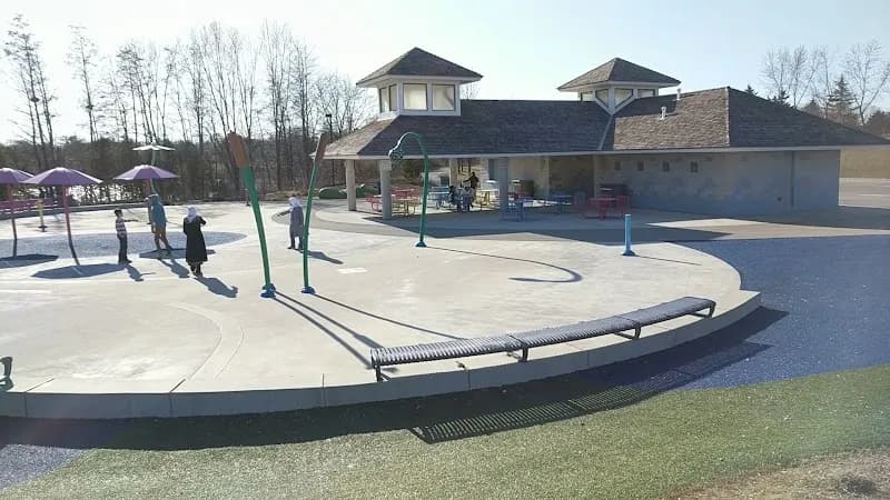 View of Lakefront Promenade Park in Port Credit, ON