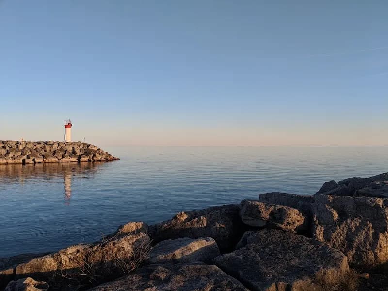 View of Lakefront Promenade Park in Port Credit, ON