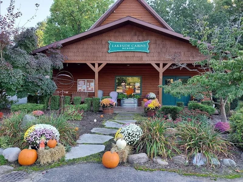 View of Lakeside Cabins Resort in Beulah, MI