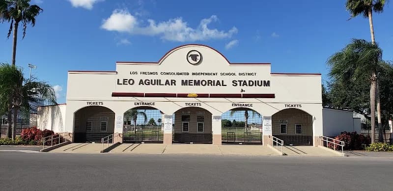 View of Leo Aguilar Memorial Stadium in South Padre Island, TX