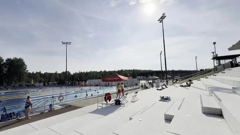 View of Leppävaara indoor swimming pool and outdoor swimming pool in Leppävaara, Uusimaa