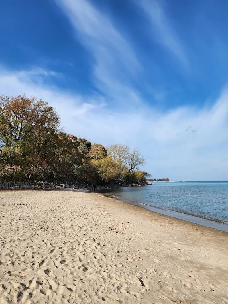 View of Lighthouse Beach in Evanston, IL