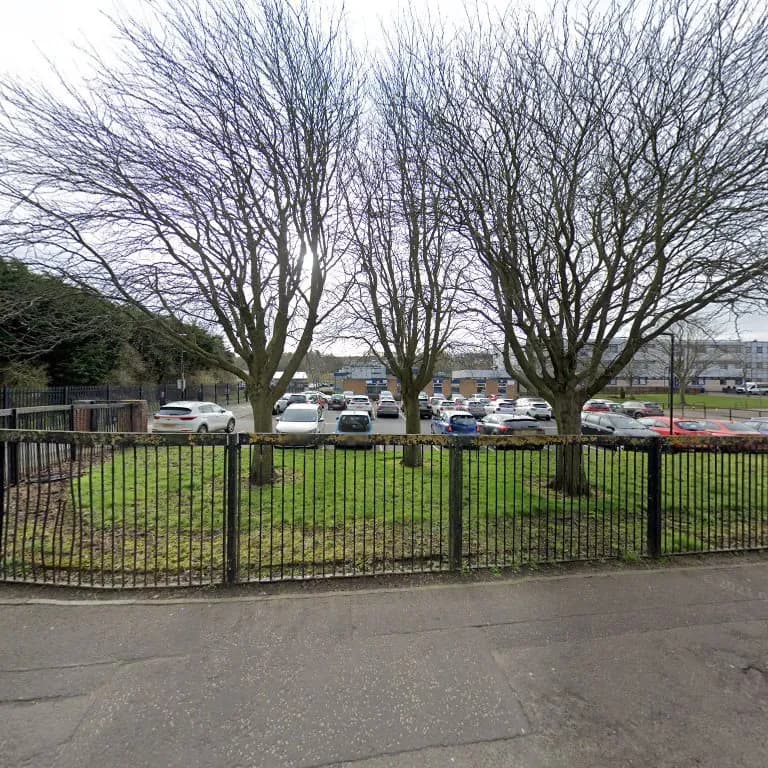 View of Linlithgow High School Sports Complex in Linlithgow, Scotland