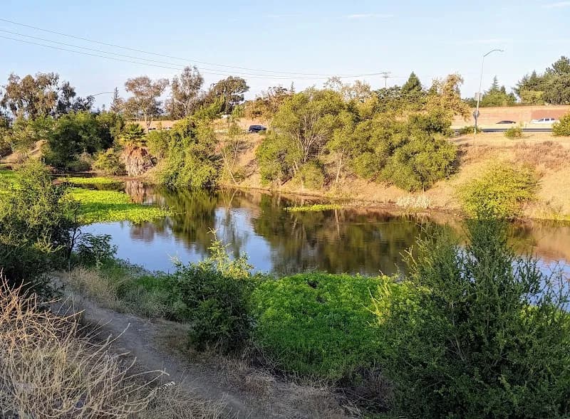 View of Los Gatos Creek Trail in Campbell, CA