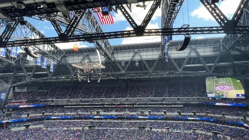 View of Lucas Oil Stadium in Indianapolis, IN