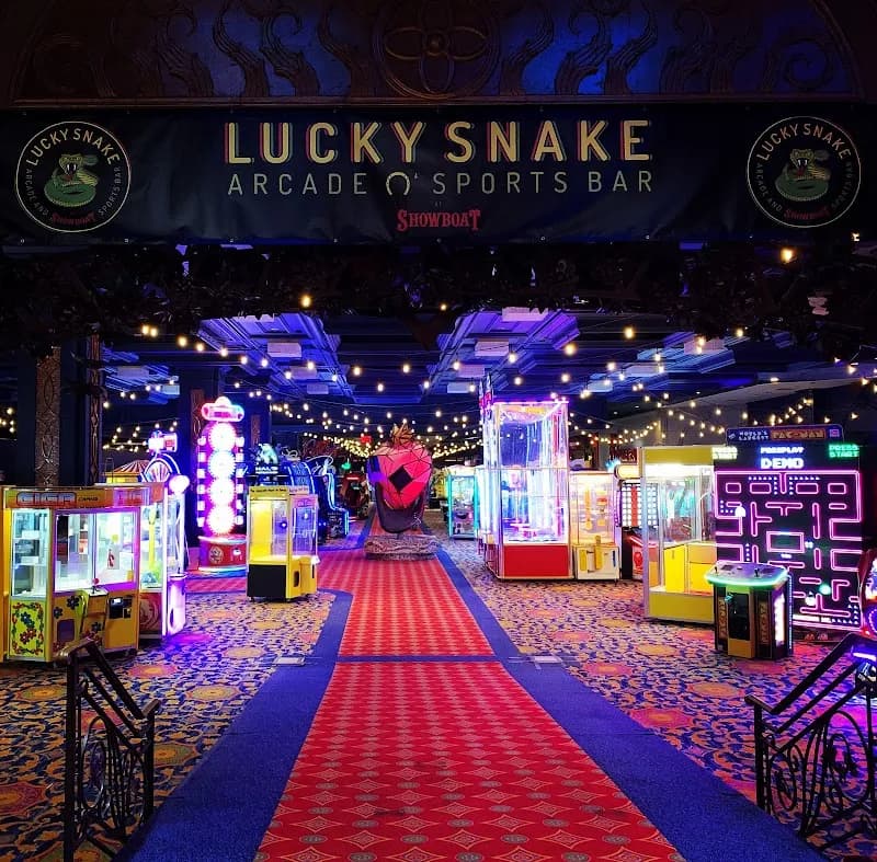 Lucky Snake Arcade & Sports Bar at Showboat video arcade in Atlantic City, NJ