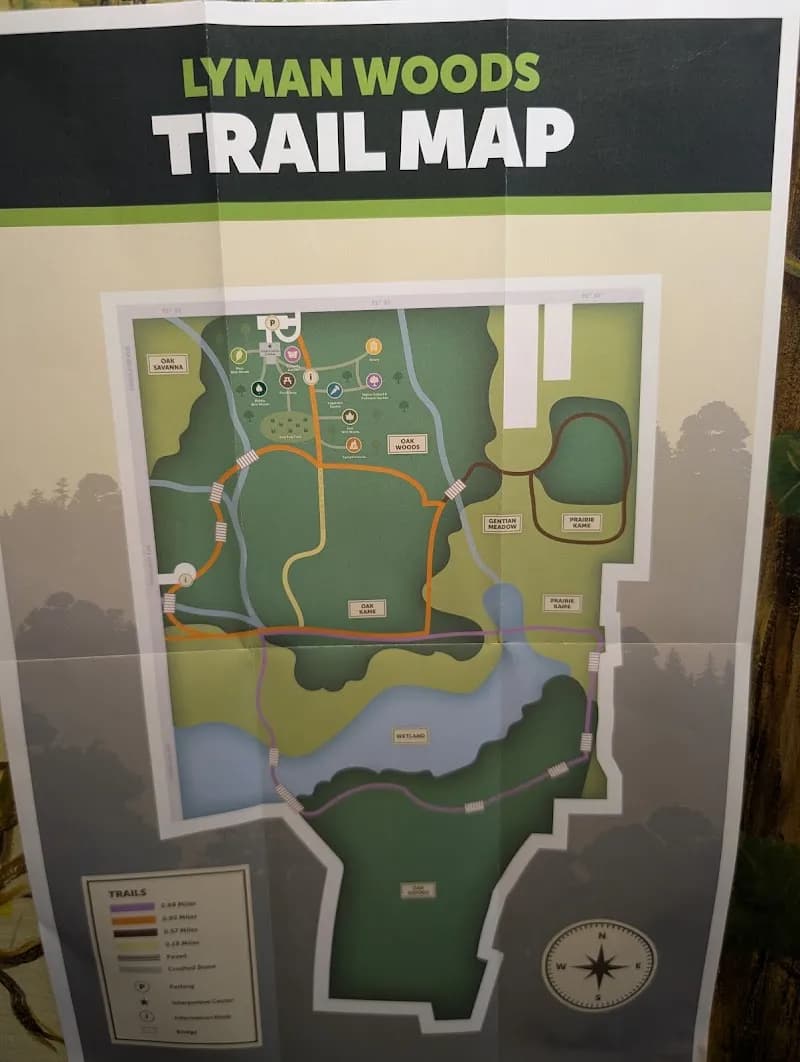 View of Lyman Woods & William F. Sherman, Jr. Interpretive Center in Downers Grove, IL