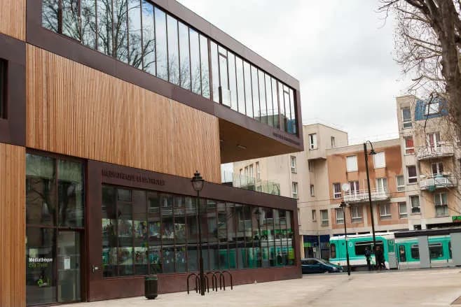 Médiathèque Elsa Triolet library in Saint-Denis, IDF