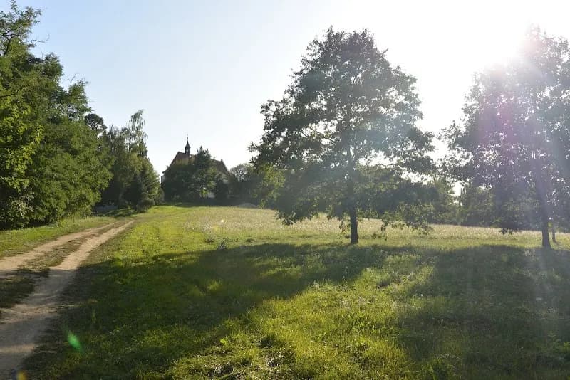 View of Městský park Klášterka in Benešov, CZ