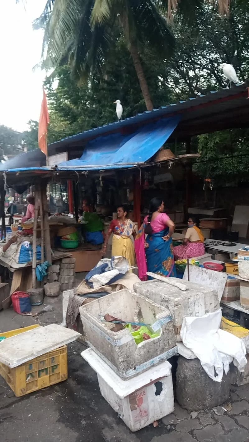View of Mahim Fish Market in Mahim, MH