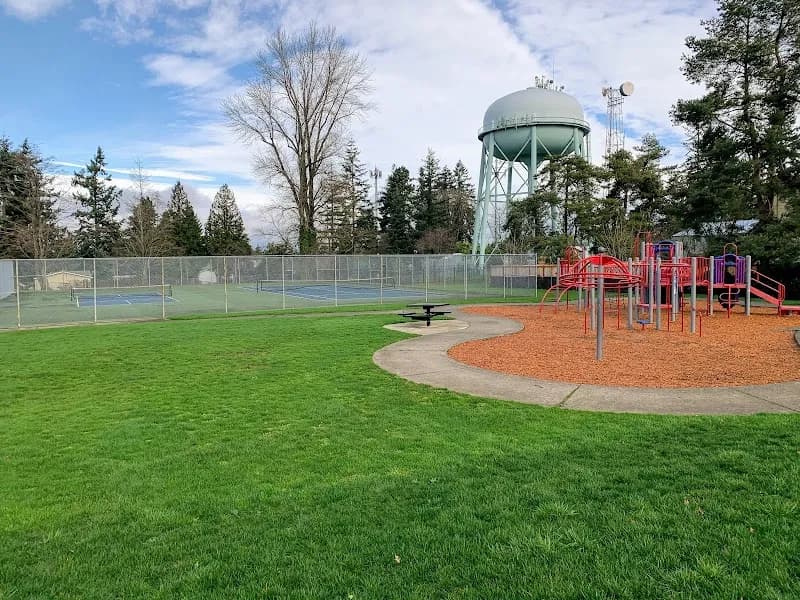 View of McMicken Heights Park Tennis and Pickleball Courts in SeaTac, WA