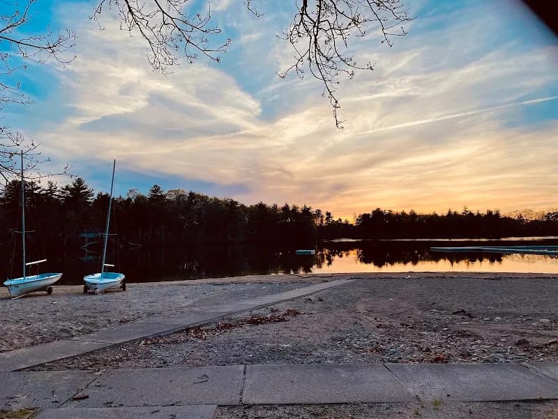 View of Memorial beach in Natick, MA
