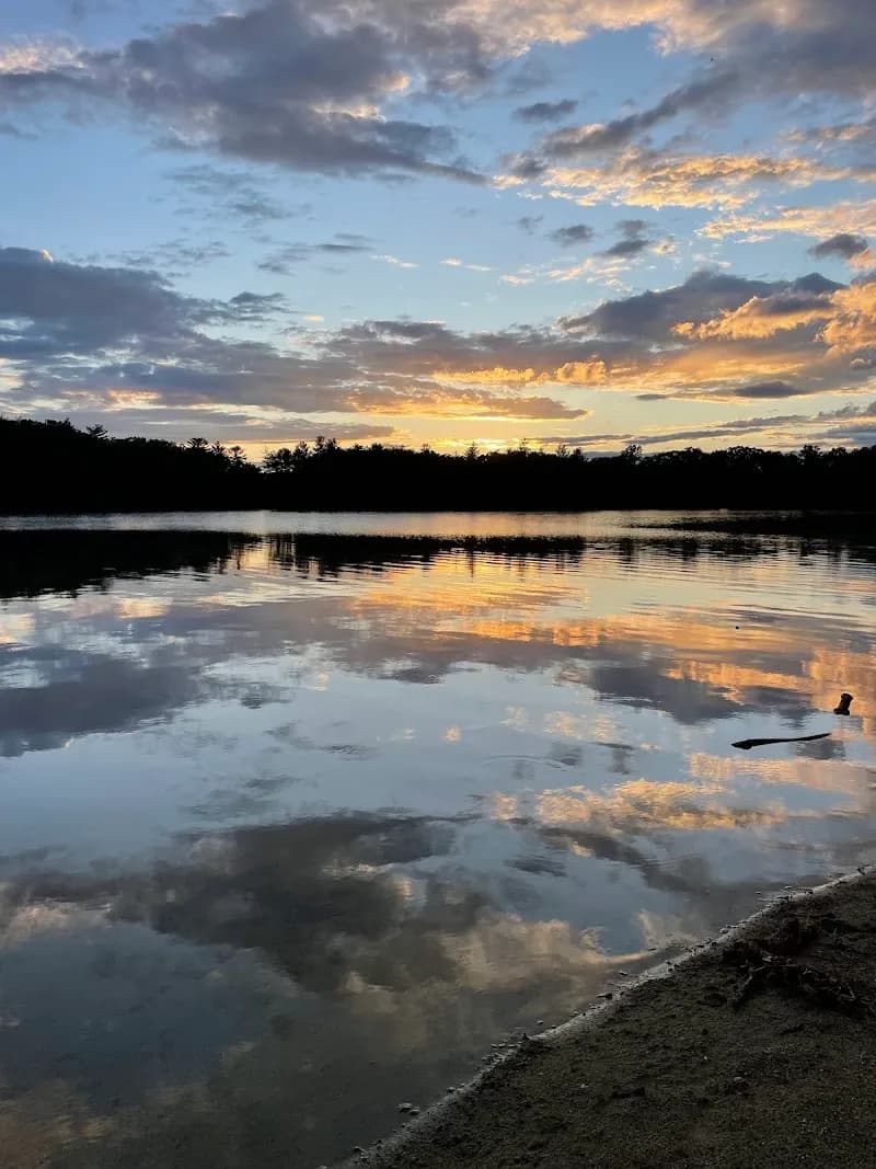 View of Memorial beach in Natick, MA
