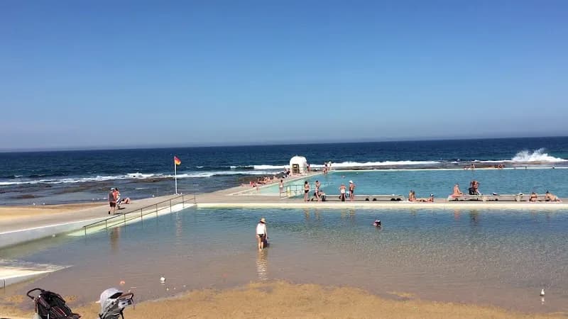 View of Merewether Ocean Baths in Newcastle, NSW