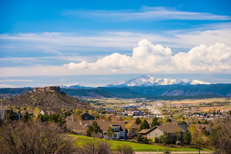 View of Metzler Family Open Space Parking and Trailhead in Castle Rock, CO