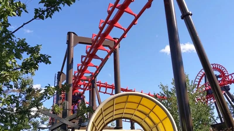 View of Michigan's Adventure Entrance in Clarkston, MI