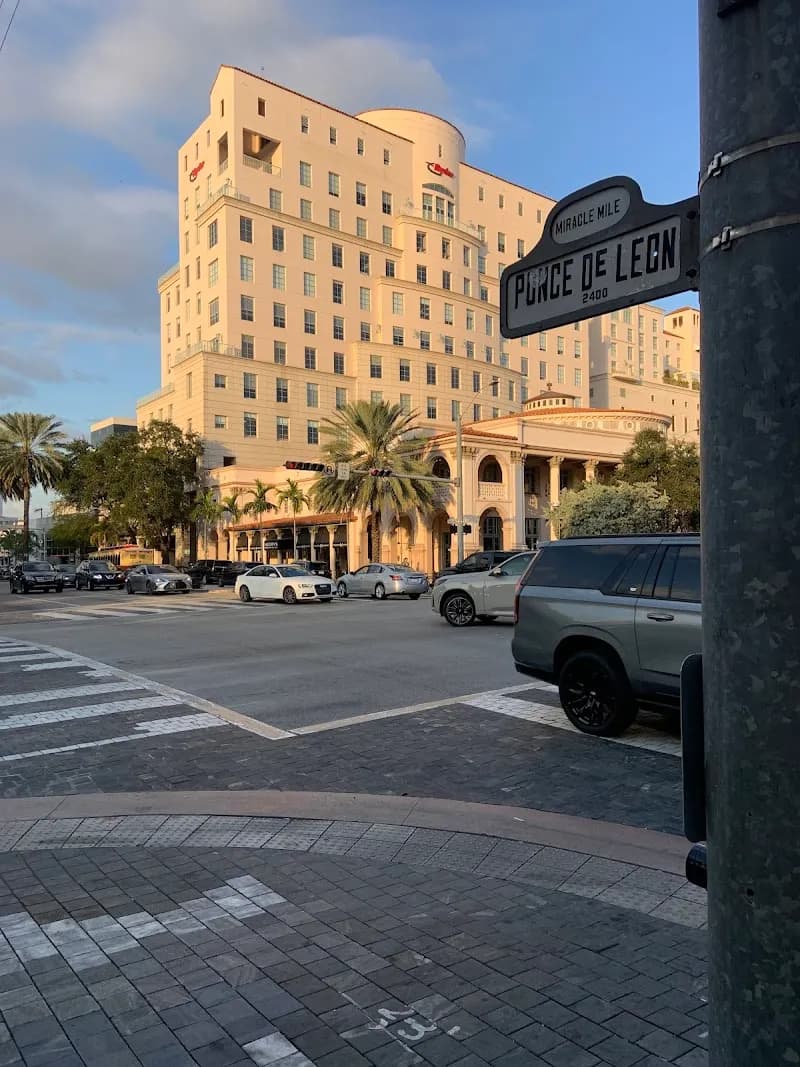 Miracle Mile route in Coral Gables, FL