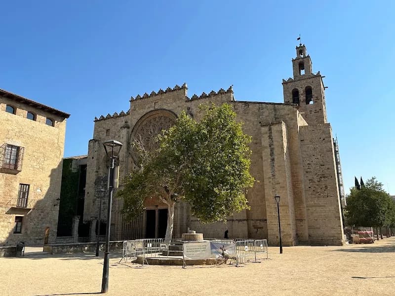 View of Monastery of Sant Cugat in Sant Cugat del Vallès, CT