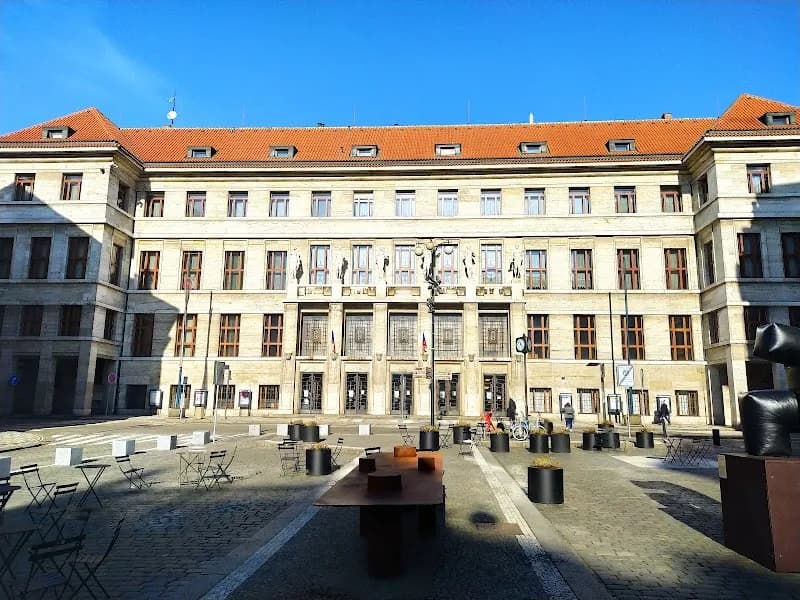 View of Municipal Library of Prague in Vinohrady, CZ