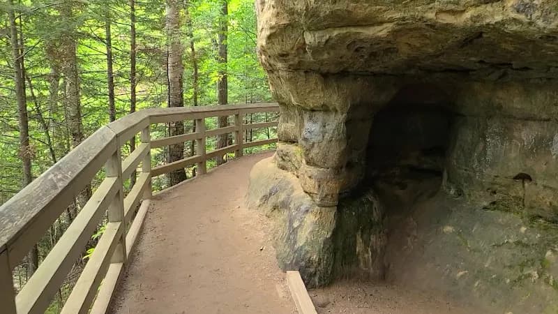 View of Munising Falls in Munising, MI