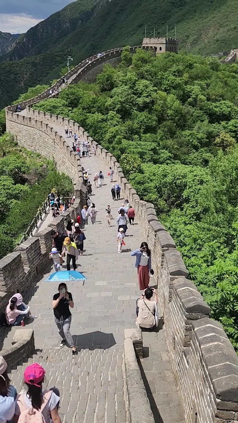 View of Mutianyu Great Wall Scenic Area Ticket Office in Huairou District, Beijing