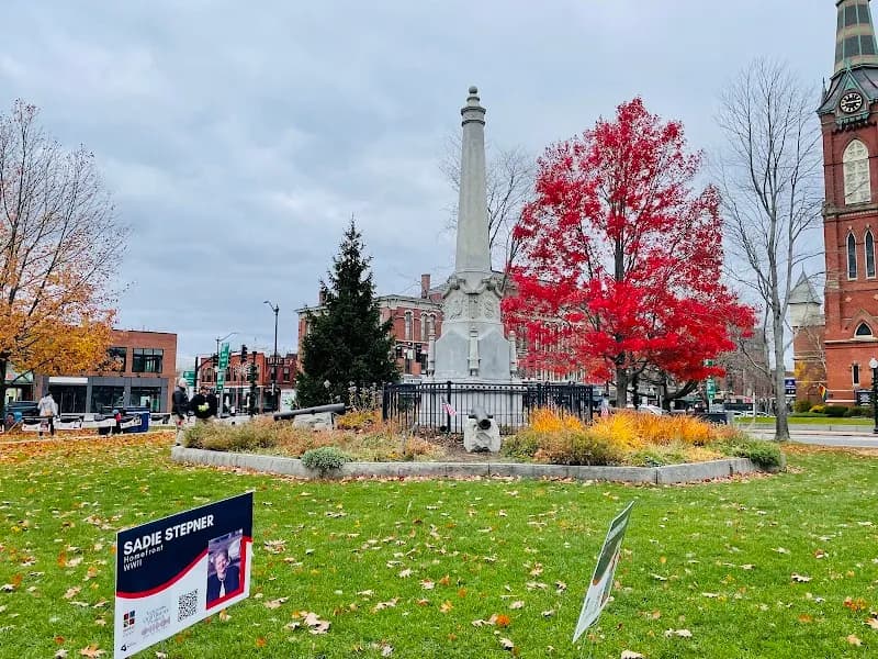 View of Natick Common in Natick, MA